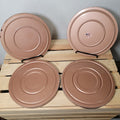 VINTAGE Set of 4 Metal Film Reels & Cans for 8mm or 16mm Home Movies
