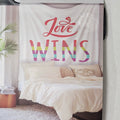 Room 2 Room Wall Tapestry "Love Wins" 50" x 60" - NWT