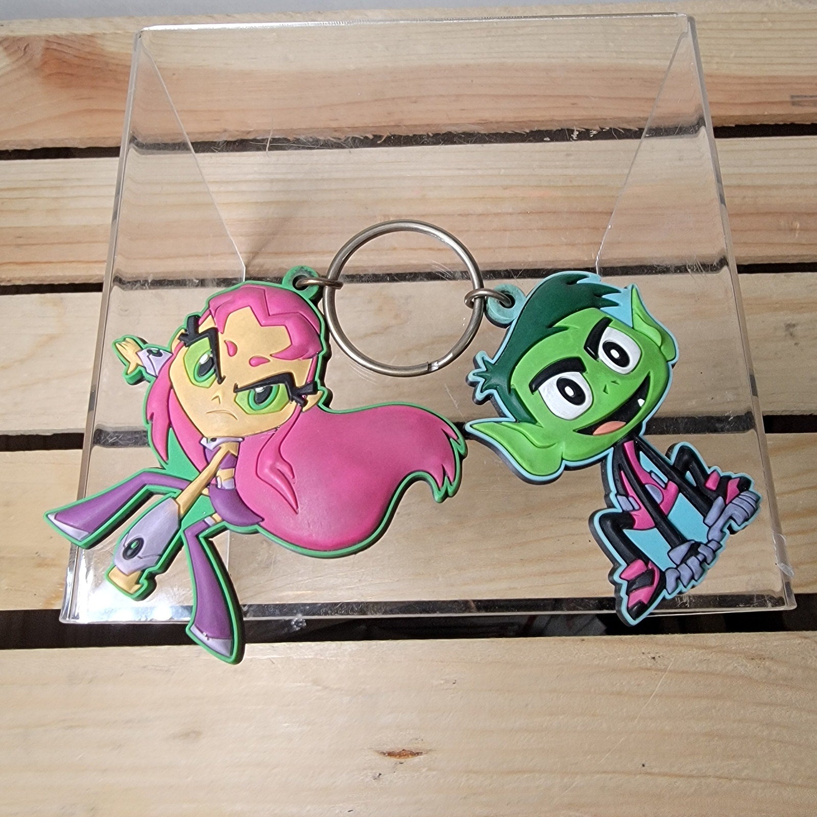 Teen Titan Go! Soft PVC Keychain Starfire & Beast Boy