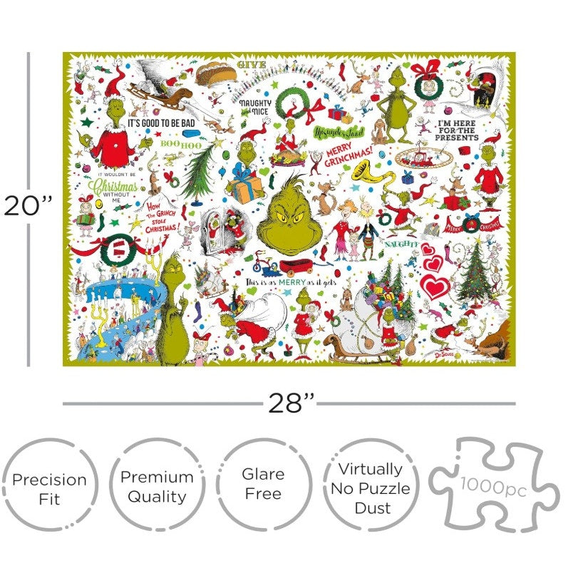 Dr. Seuss How The Grinch Stole Christmas 1000 Pc Puzzle