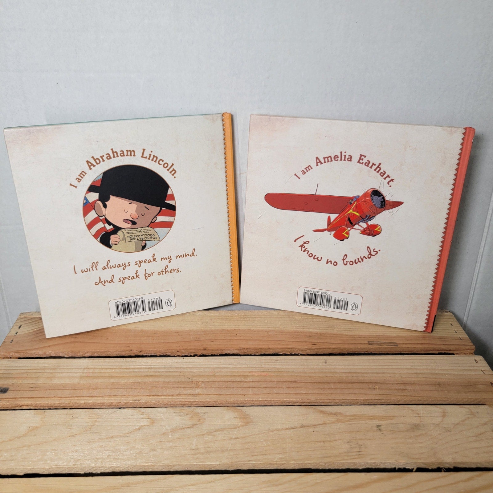 Set of 2 Books: I am Abraham Lincoln & I am Amelia Earhart