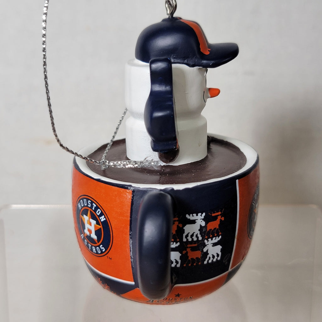 MLB Houston Astros Christmas Ornament Smores Mug Marshmallow Snowman - NWT