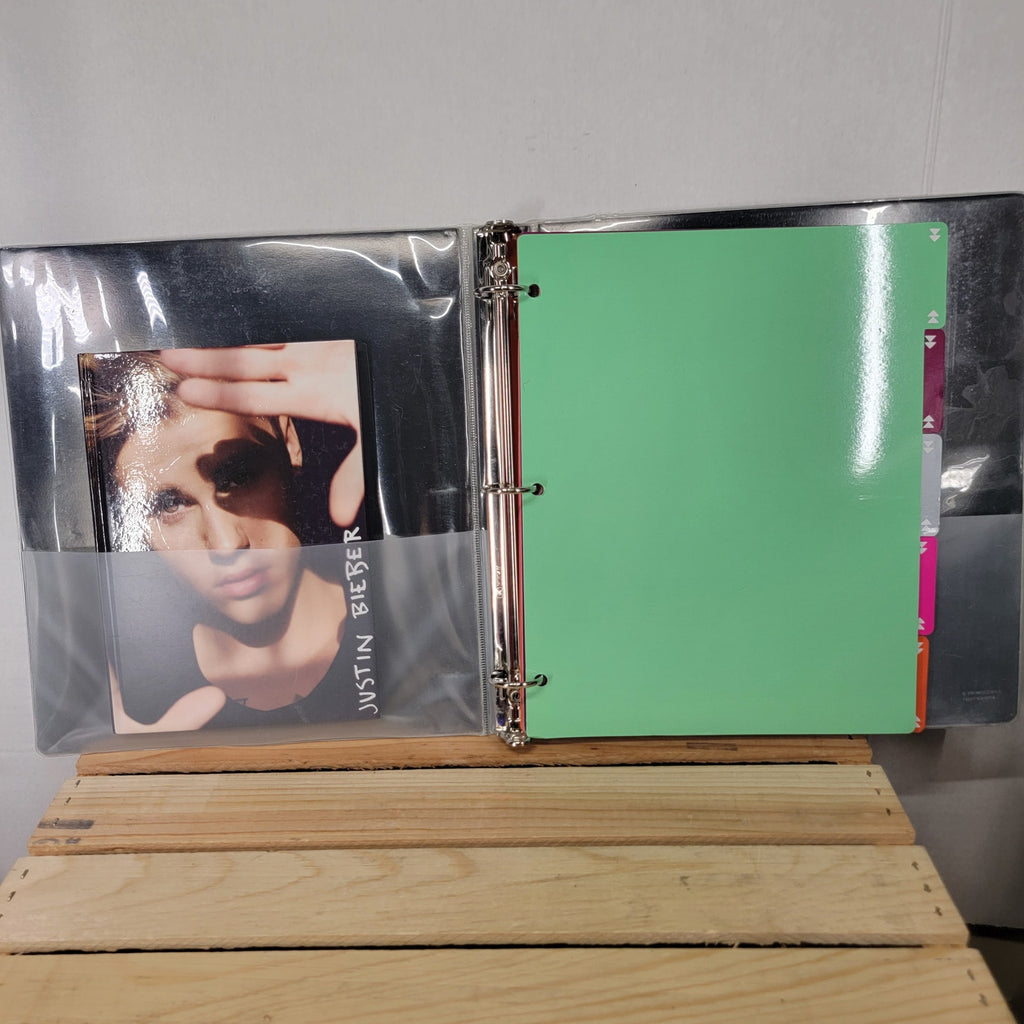 Justin Bieber Brown Binder w/ Dividers & Journal