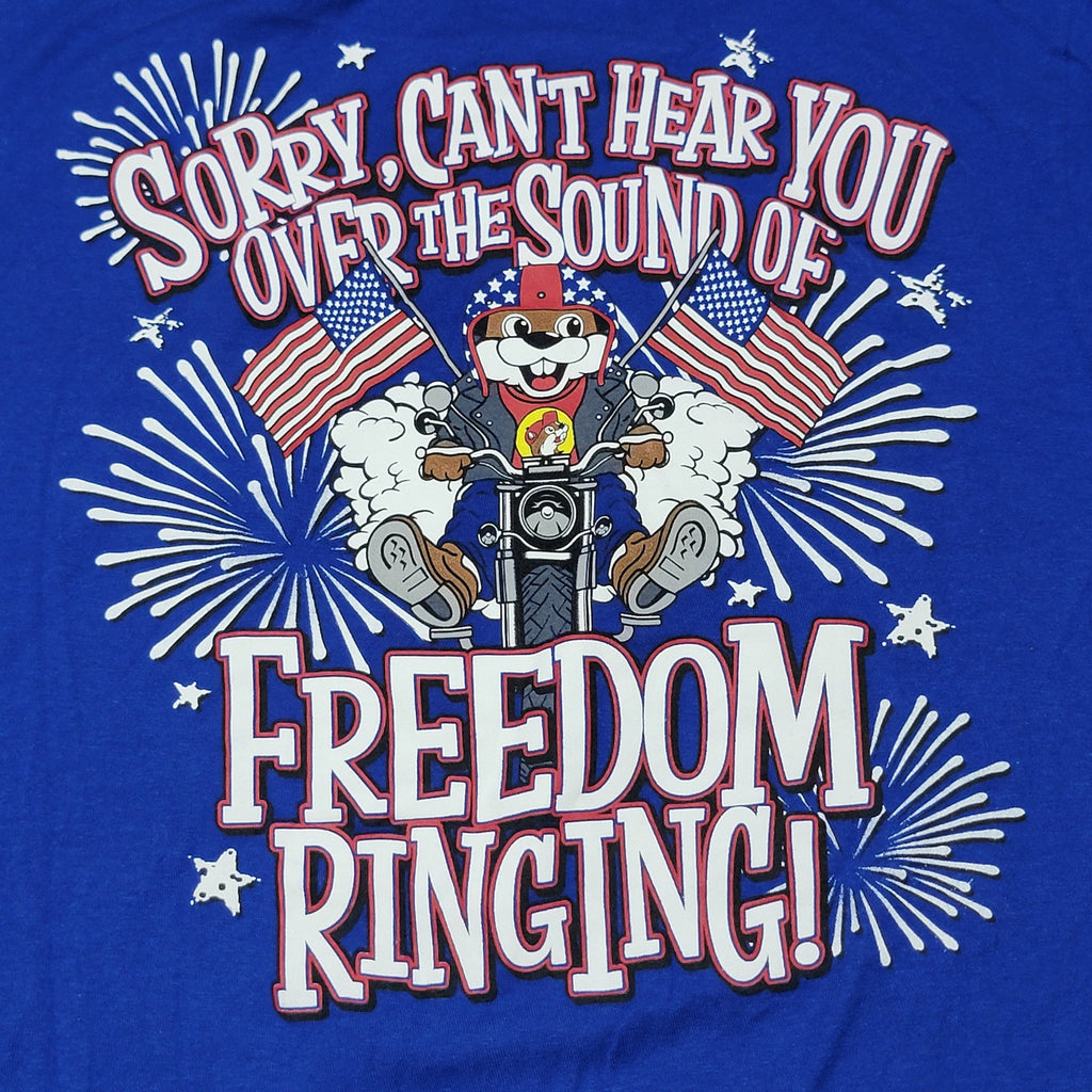 Buc-ee's Blue Unisex Tee "Freedom Ringing" - Size Small