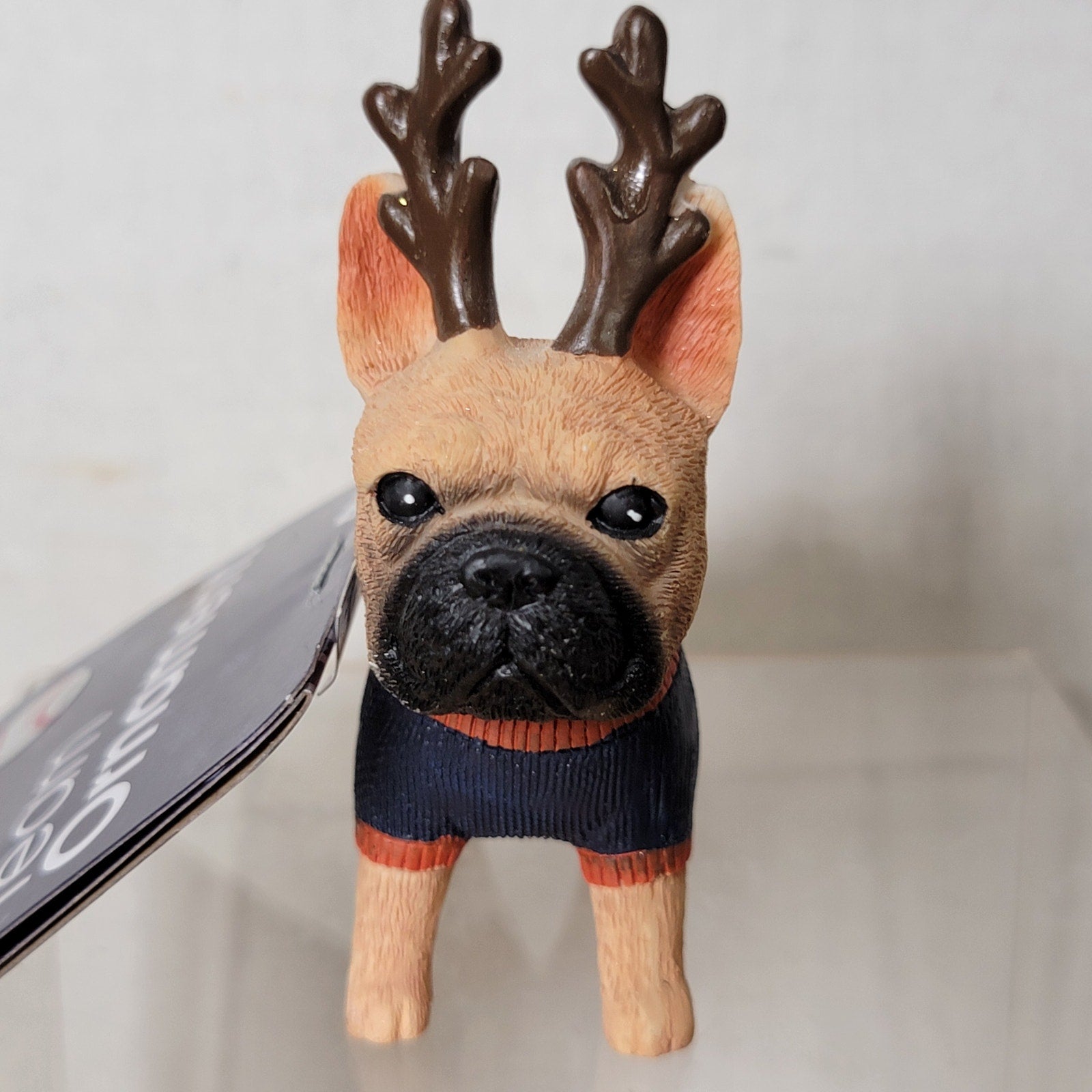 MLB Houston Astros Christmas Ornament Sweater Wearing French Bulldog - NWT