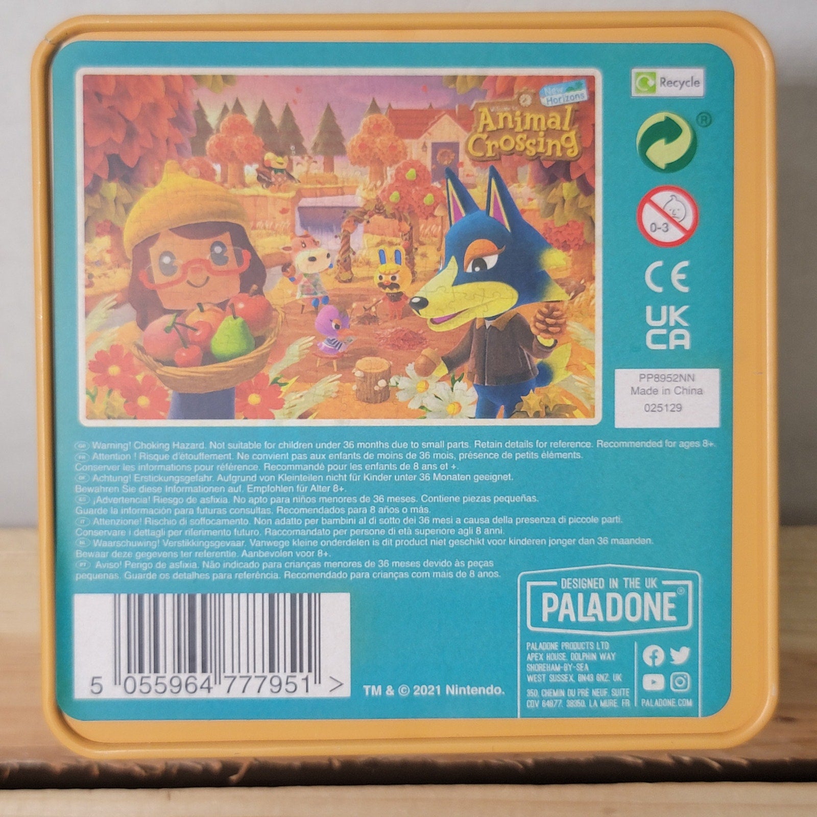 Animal Crossing: "Fall" Themed 250 Pc Puzzle in a Orange Collector Tin