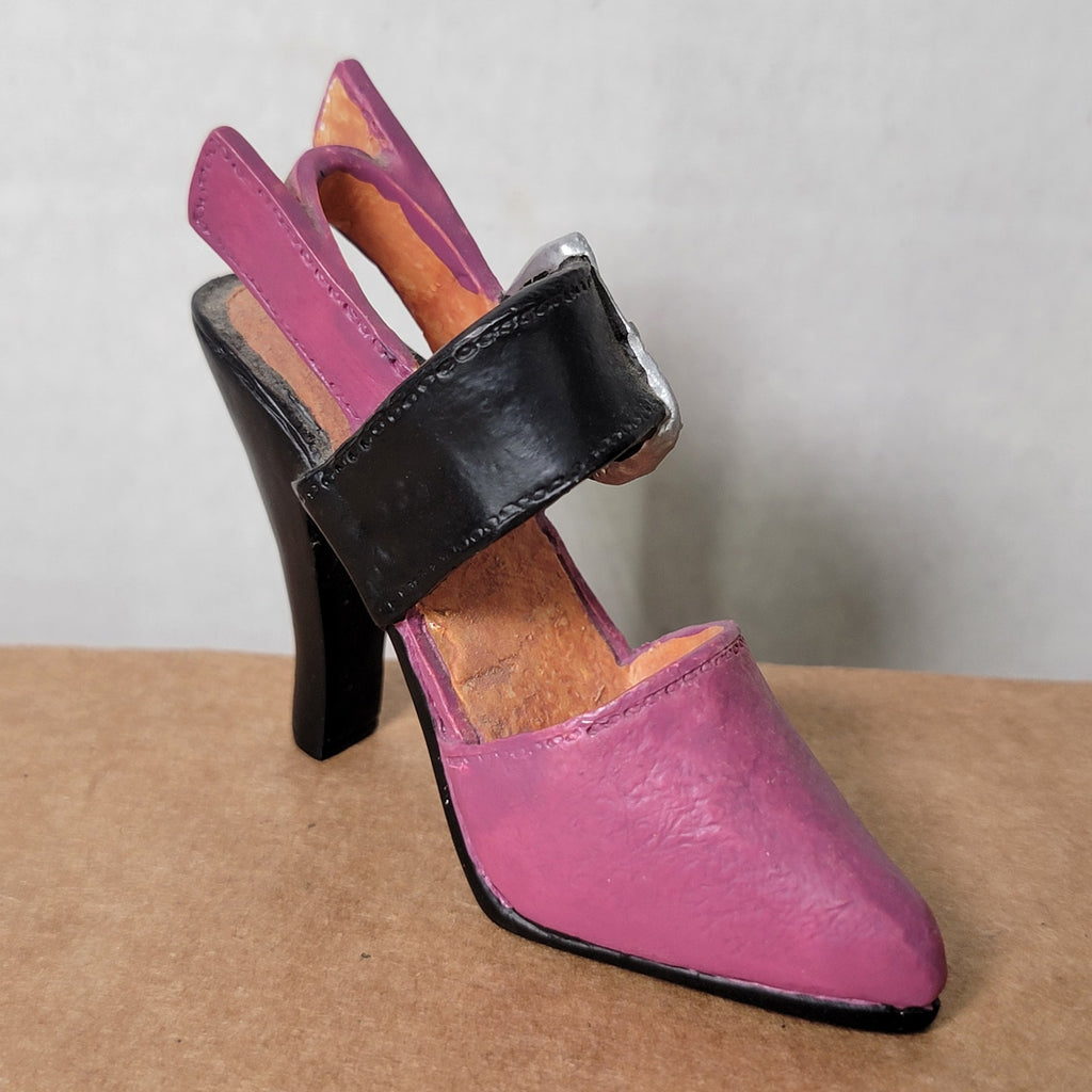 Set of 4 Victorian Style Resin Heels Shoes & Boot w/ Matching Bag