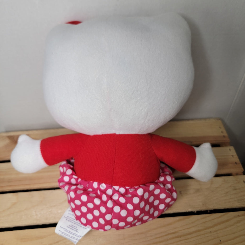 Hello Kitty Pink White Dot Dress w/ Red Vest & Bow Plush 2012