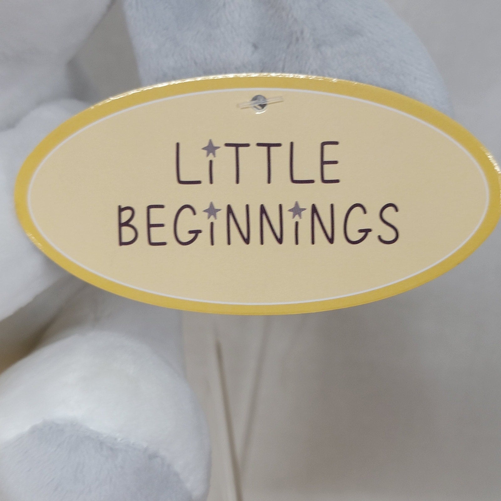 Little Beginnings White Puppy Plush & Yellow Dot Lovey - NWT