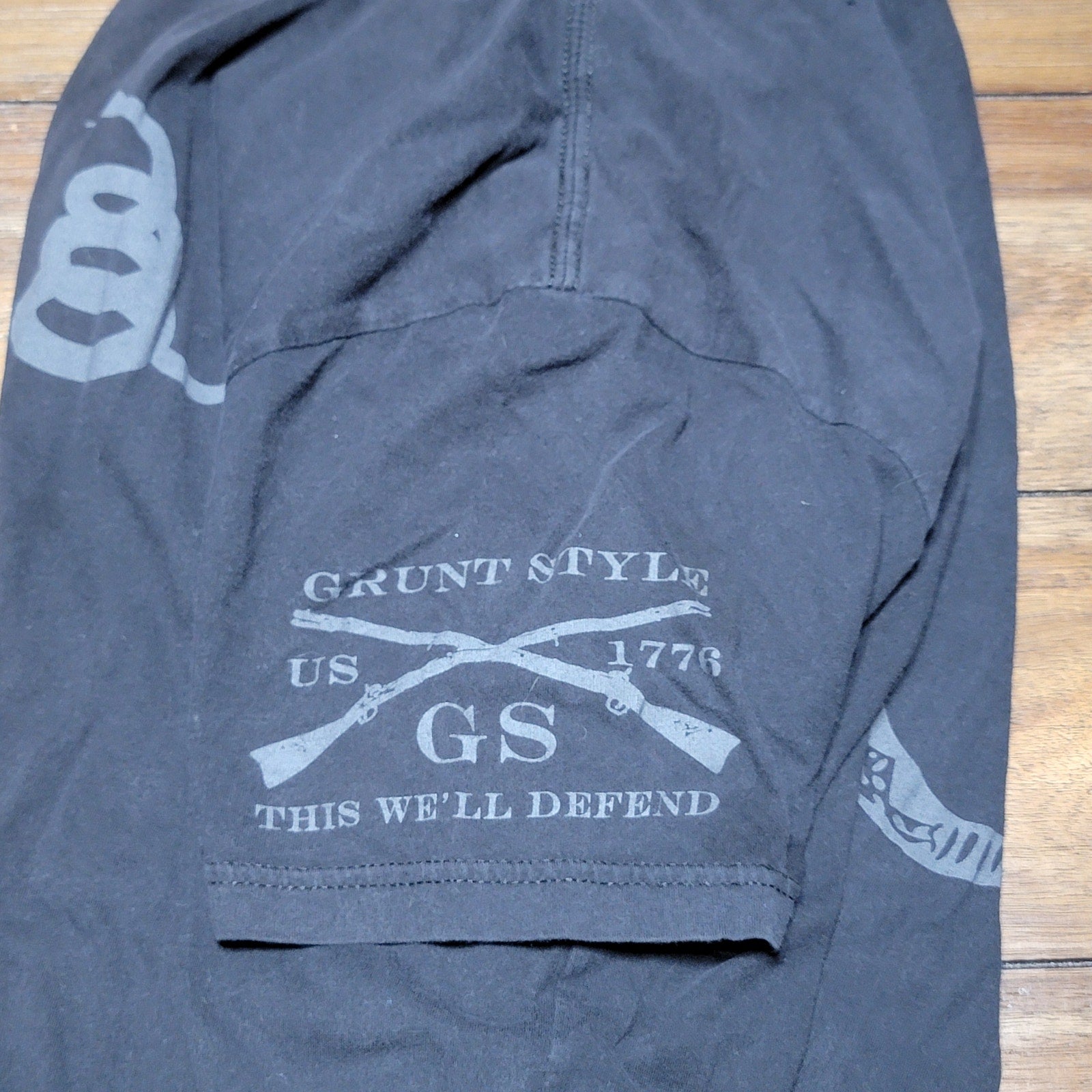 Grunt Style Black Unisex Tee Don't Tread On Me Snake - Size Large