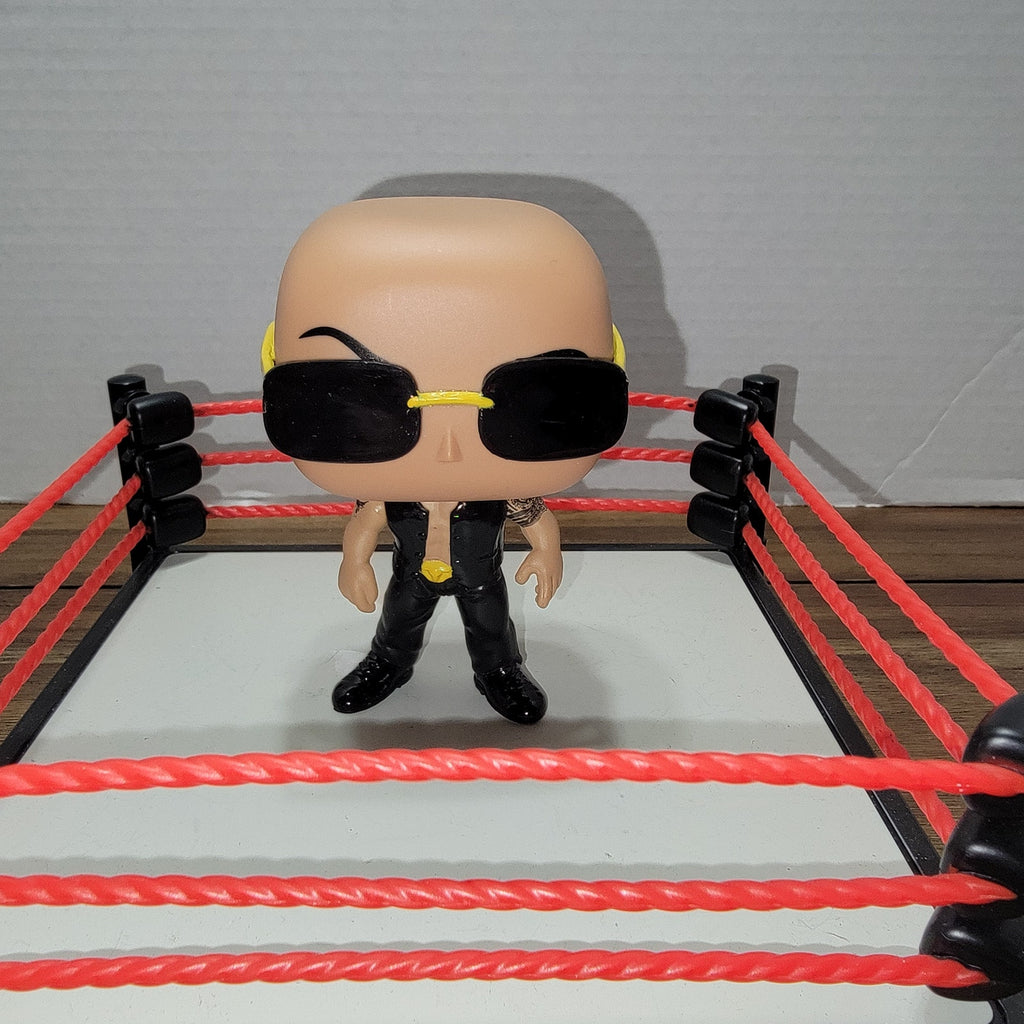 Set of 5 Funko POP! WWE RAW Wrestling Ring and 4 Vinyl Figures