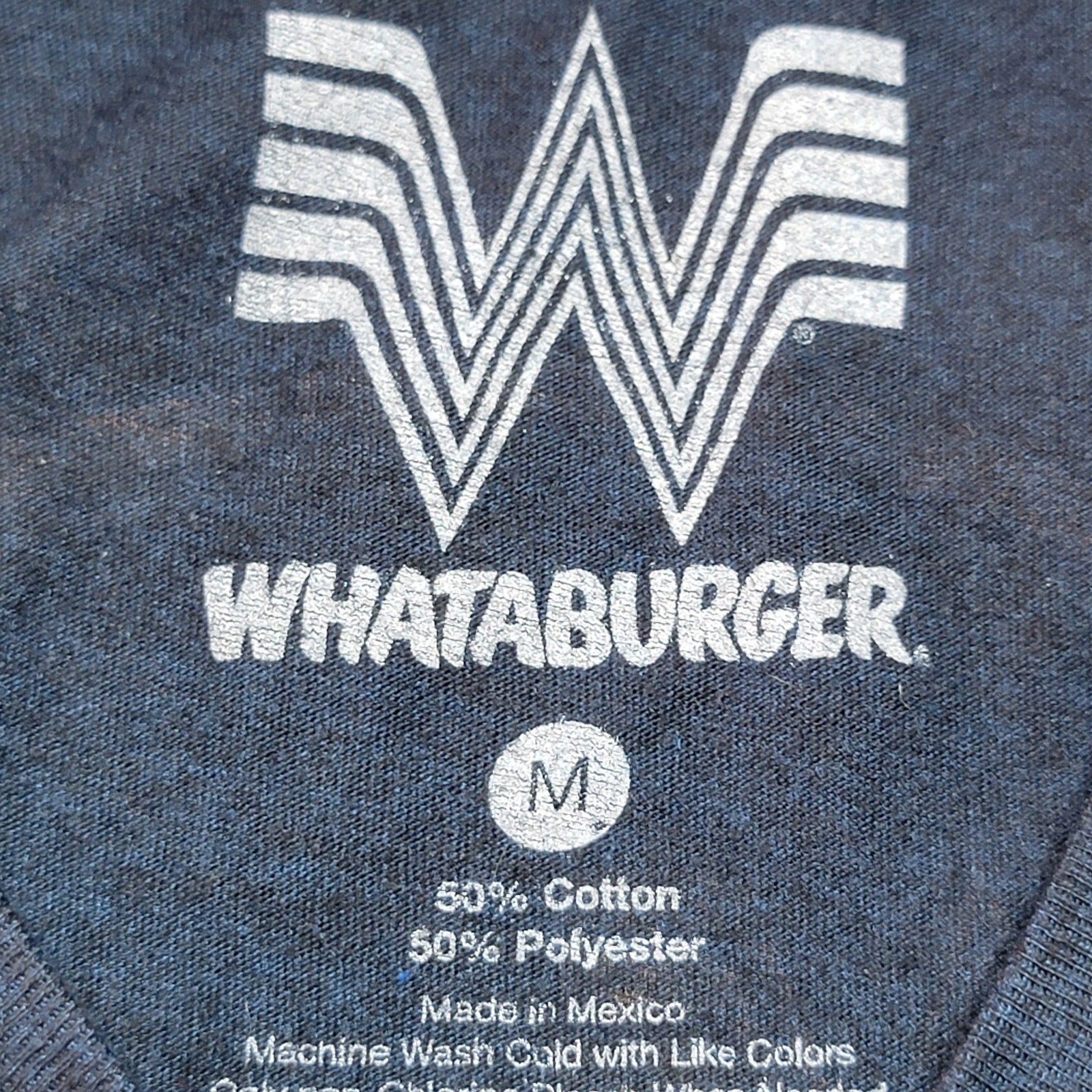 Whataburger Dark Blue Unisex Tee Restaurant "Just Like You Like It" -Size Medium