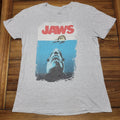 Pop! Tees Jaws Grey Unisex Tee Iconic Cover - Size Medium