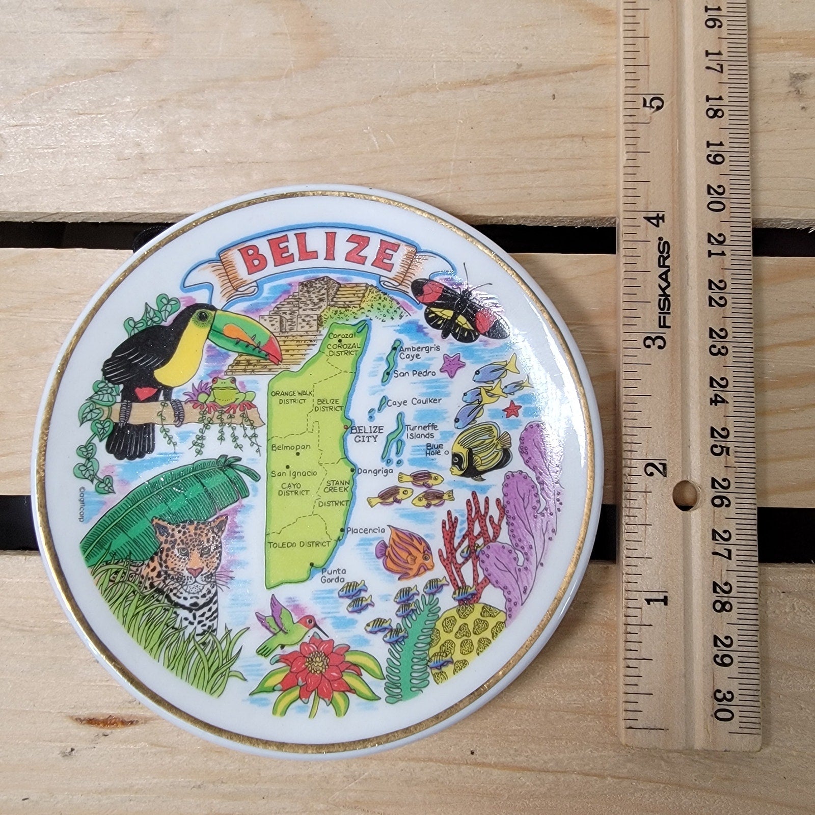 American Gift Collector Series Belize Collectors Plate 4.25"