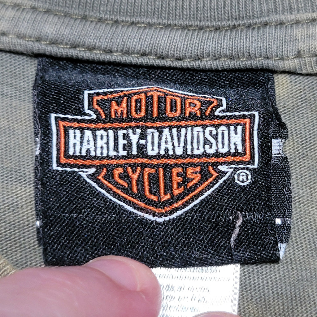 Harley-Davidson Green Camo Unisex Tee "HD Biloxi, MS Over 30 Years" - Size XL