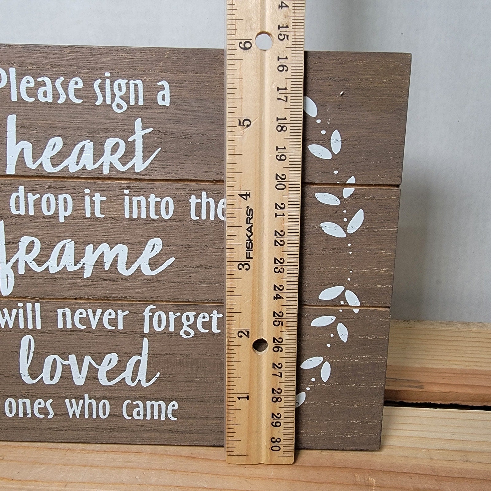 Home Wooden Sign "Sign A Heart"