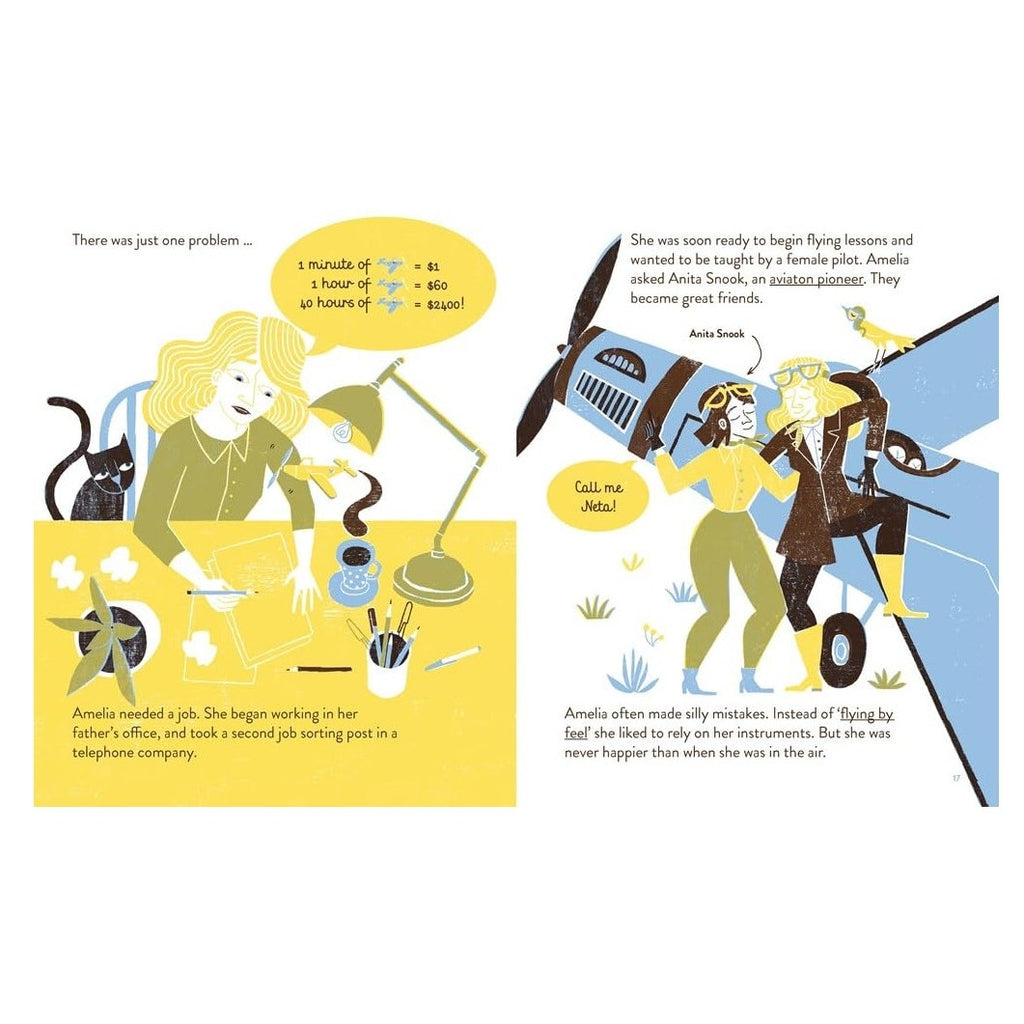 Set of 2 Little Guides To Great Lives: Amelia Earhart & Stephen Hawking