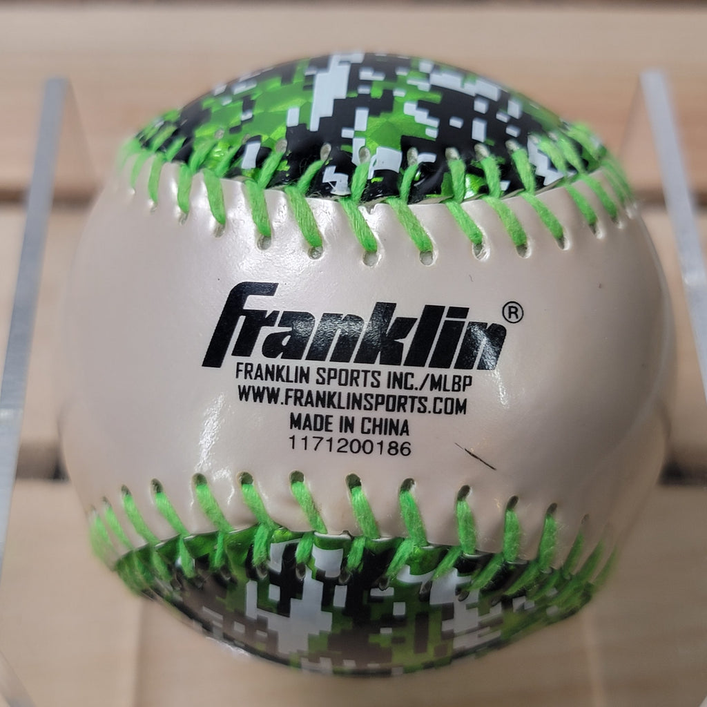 Franklin Soft Strike Green & Black Camo Chrome Indoor / Outdoor Baseball