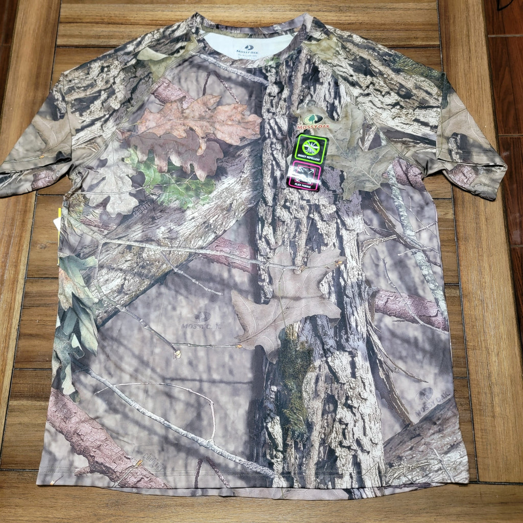 Mossy Oak Insect Repellent Flex Fabric Green Camo Shirt - Size XL (46-48) NWT