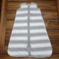 Burt's Bees Beekeeper White & Grey Stripe Full Zip Nap Sack - Size Medium