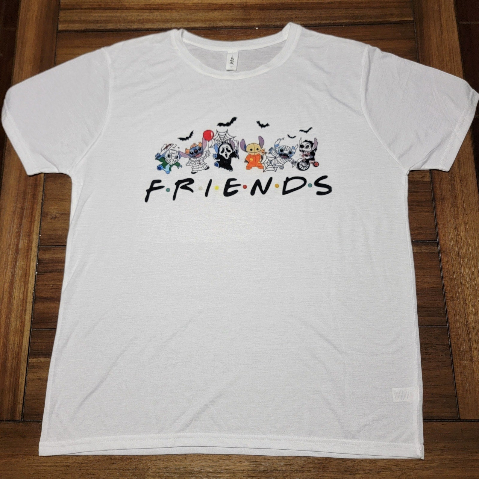 Halloween Friends Stitch White Tee - Size XL