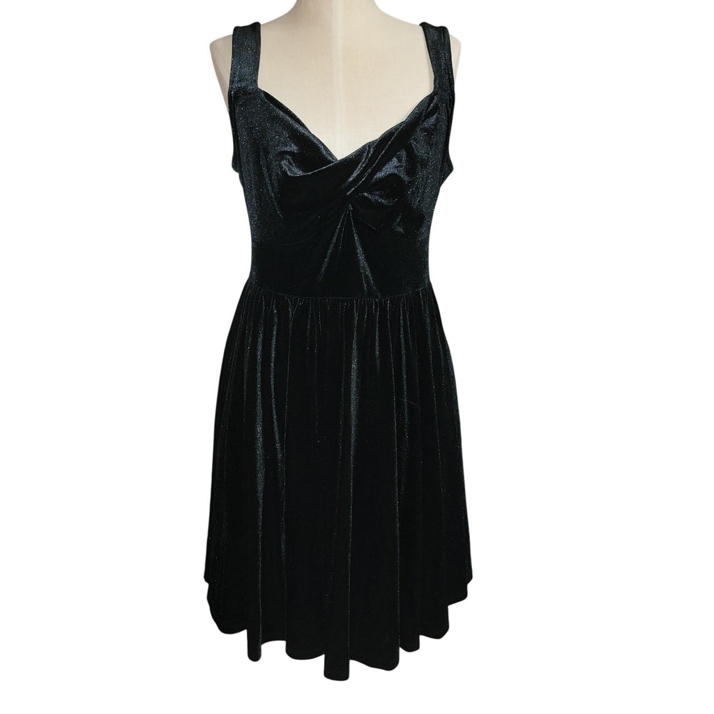 Retro Chic by Torrid Black Velvet Dress - Size 0