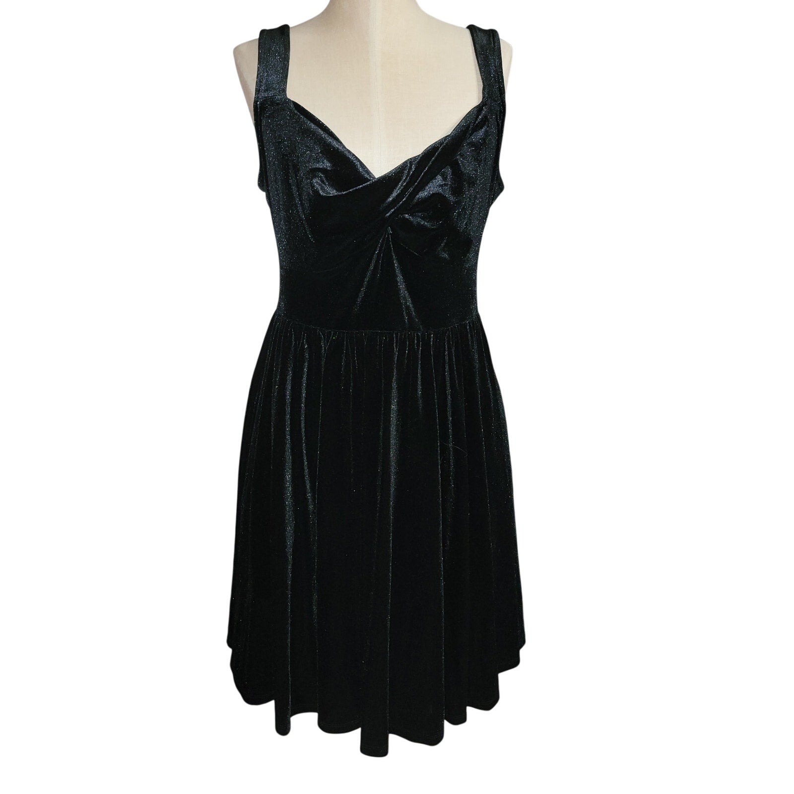 Retro Chic by Torrid Black Velvet Dress - Size 0