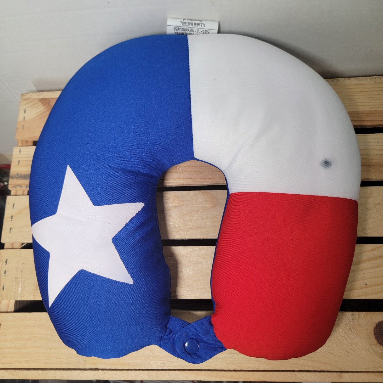 Texas Flag Neck Pillow w/ Snap