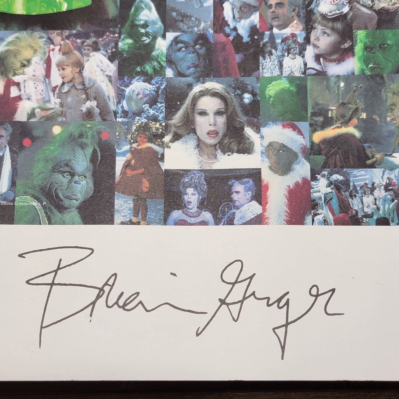 VTG The Grinch Movie Poster w/ Ron Howard & Brian Grazer Autograph (preprint)