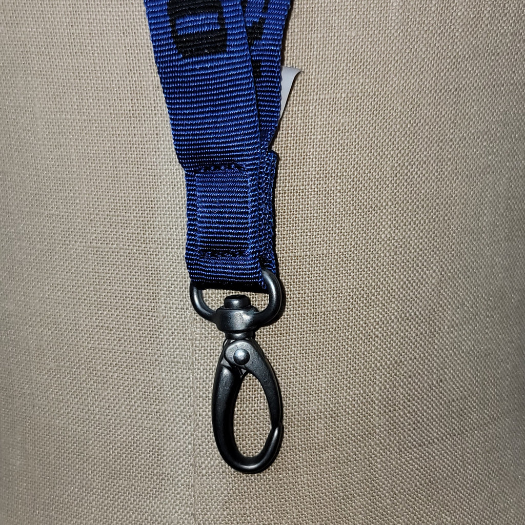 Oakley Blue & Black Lanyard w/ Clip