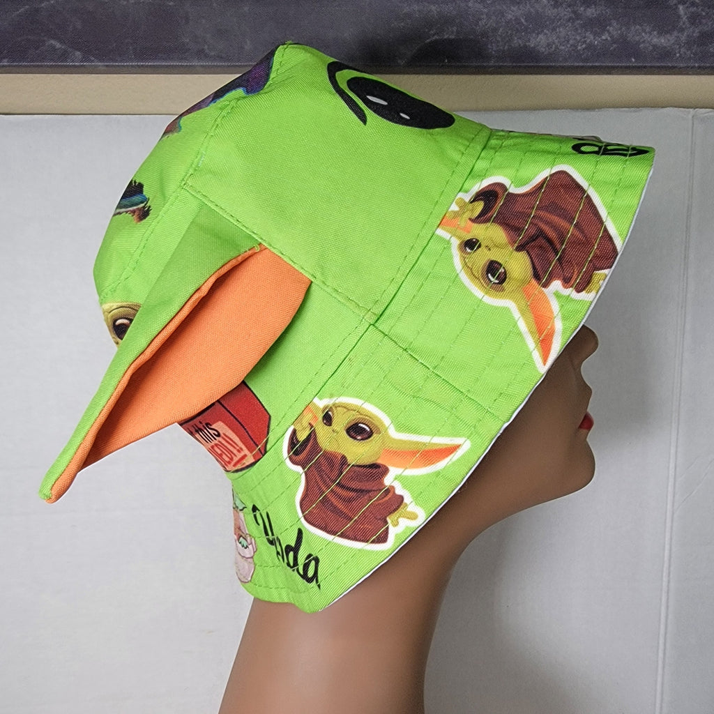 Star Wars Green Baby Yoda Adult Bucket Hat w/ Ears - NWOT
