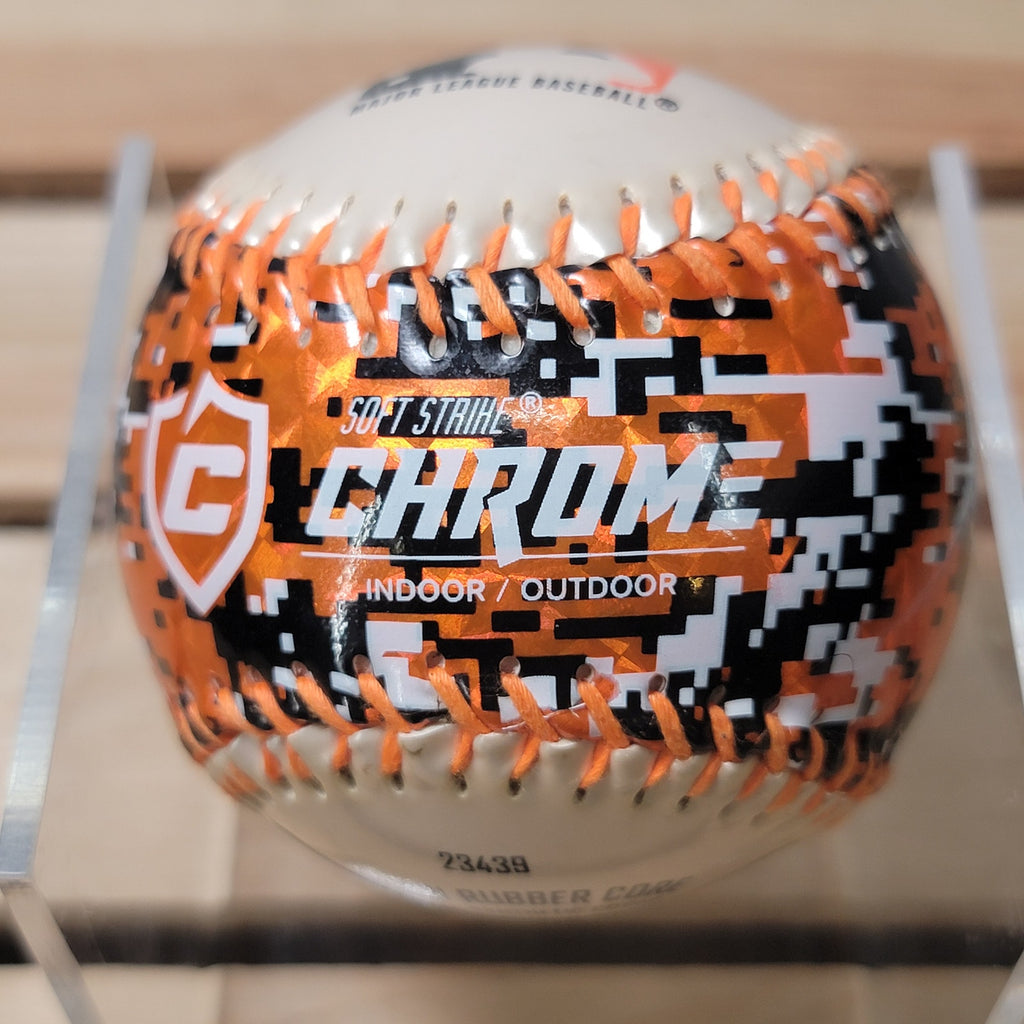Franklin Soft Strike Orange & Black Camo Chrome Indoor / Outdoor Baseball