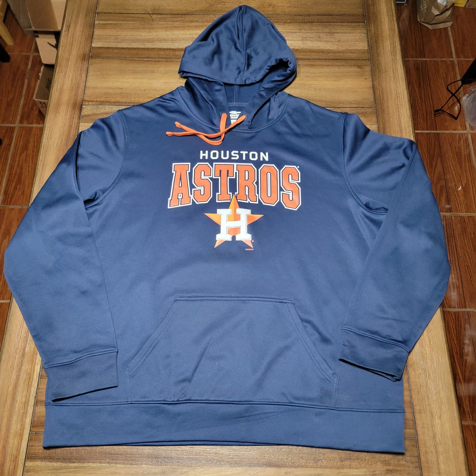 MLB Blue Houston Astros Mens Pullover Hoodie - Size 2XL