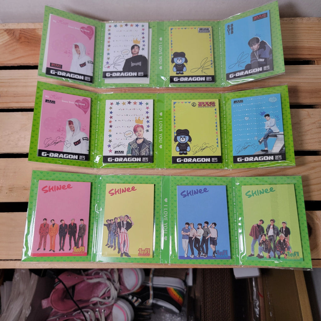 Set of 3 Photocard Memo Sets: 2 G-Dragon & 1 Shinee - NEW