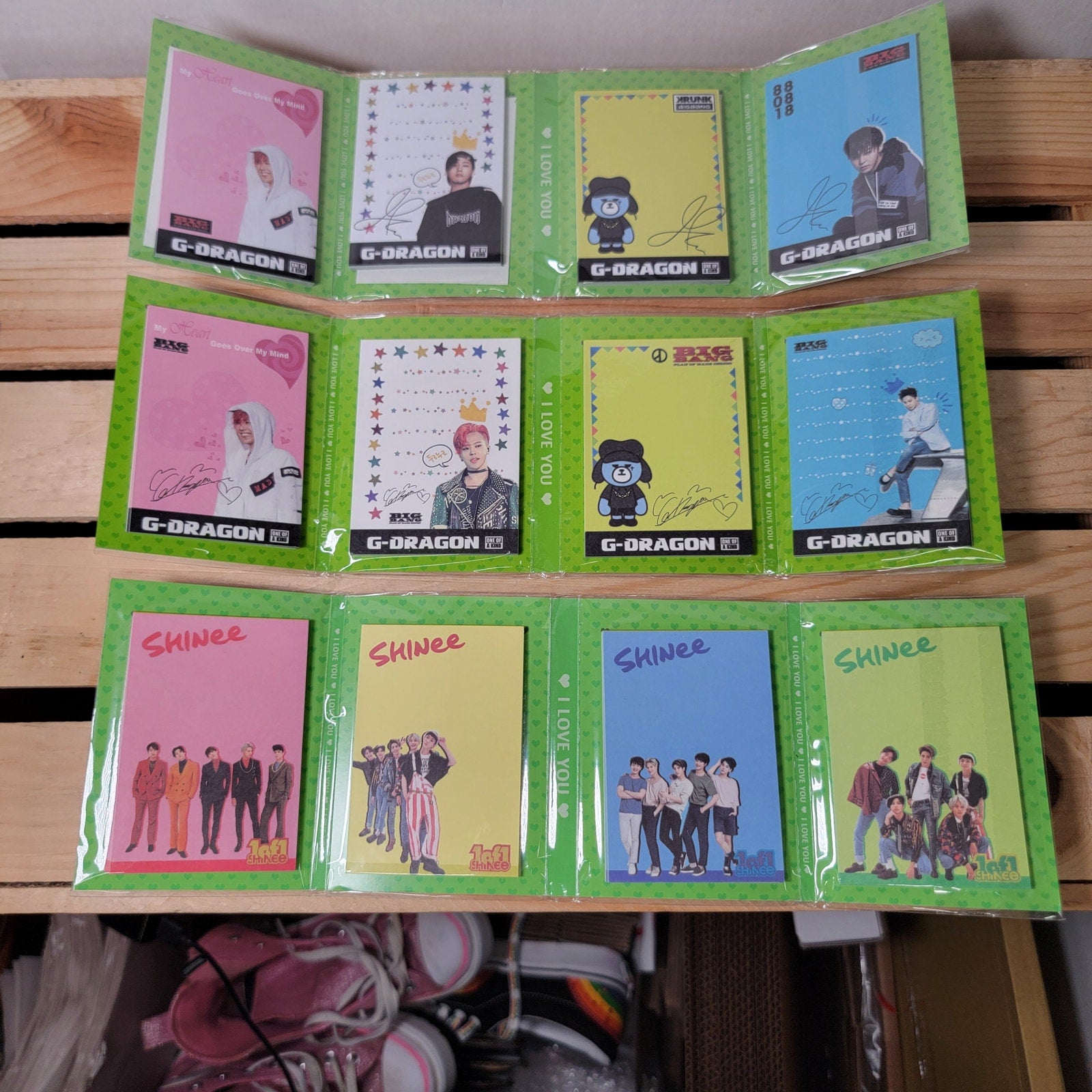 Set of 3 Photocard Memo Sets: 2 G-Dragon & 1 Shinee - NEW