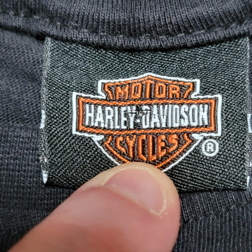 Harley-Davidson Black Tee "Raging Bull HD Durham, NC" - Size Junior XL