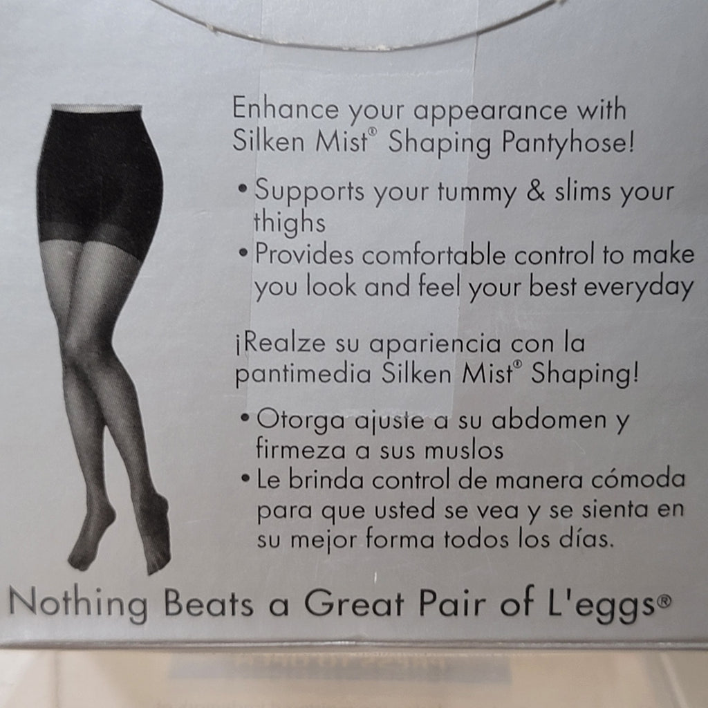 L'eggs SilkenMist Shaper - Size Q Black NEW