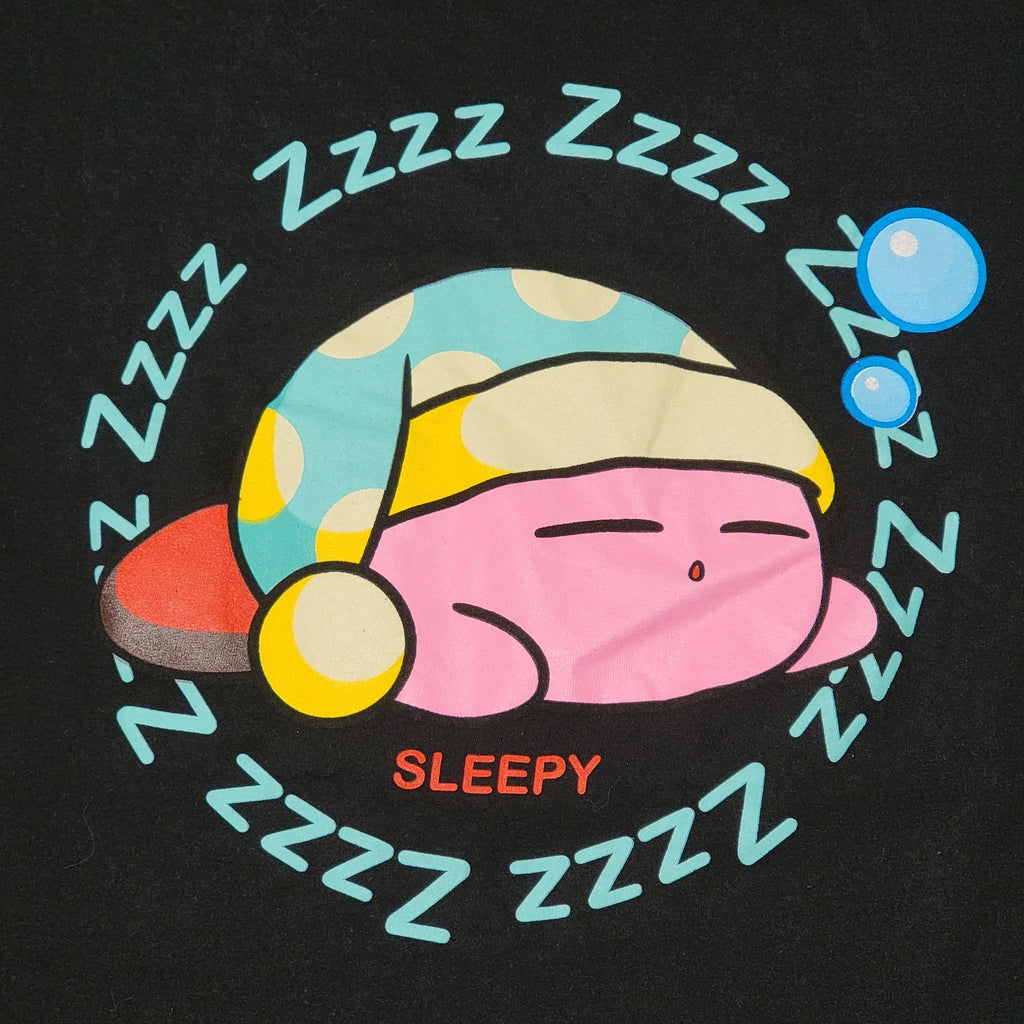 Kirby Black Unisex Tee "Zzz Sleepy Zzz" - Size XL