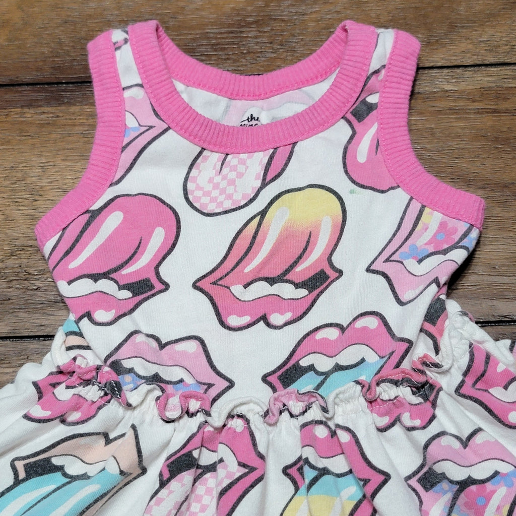 The Rolling Stones Toddler Tongue Logo Summer Dress - Size 2T