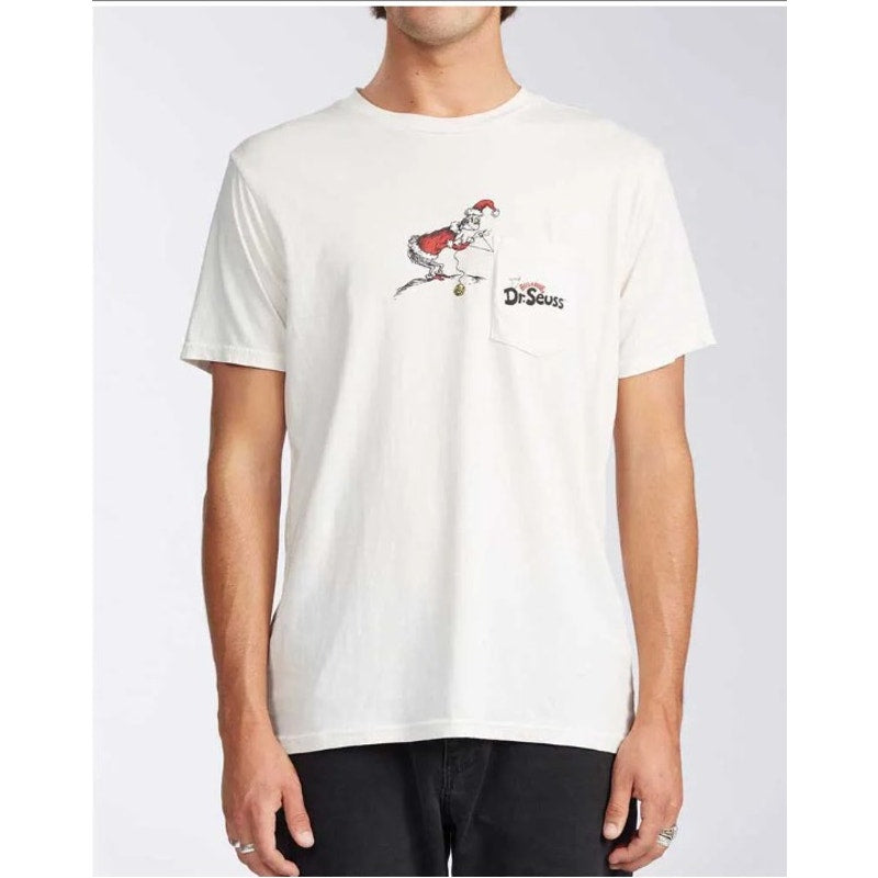 Billabong x Dr. Seuss White Unisex Tee Sewing Pocket Grinch - Size XL