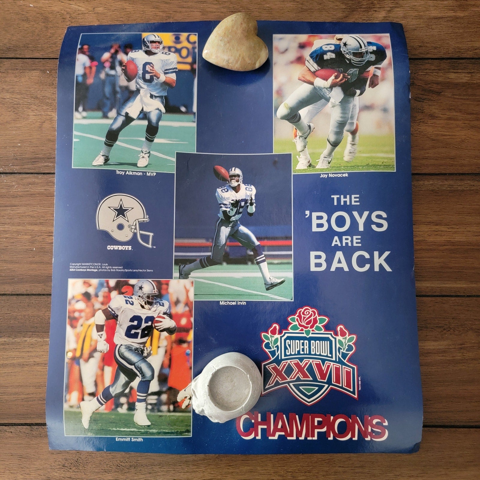 VTG Poster Superbowl XXVII Rose Bowl 1993 Dallas Cowboys The Boys Are Back
