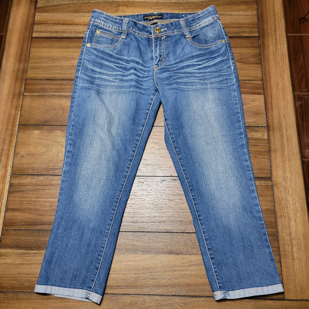 Southpole Junior Cropped Denim Jeans - Size 9