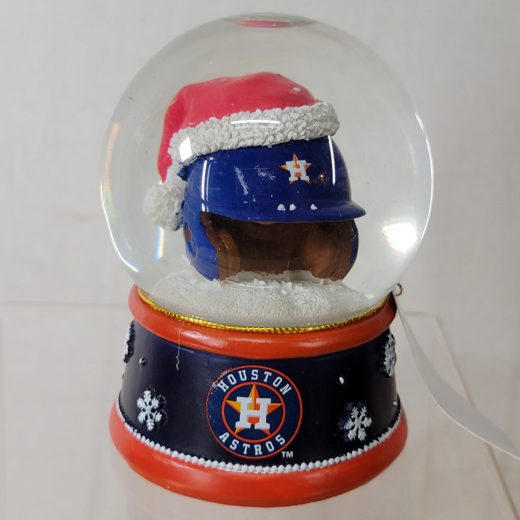MLB Houston Astros Christmas Snow Globe Helmet w/ Santa Hat - NWT