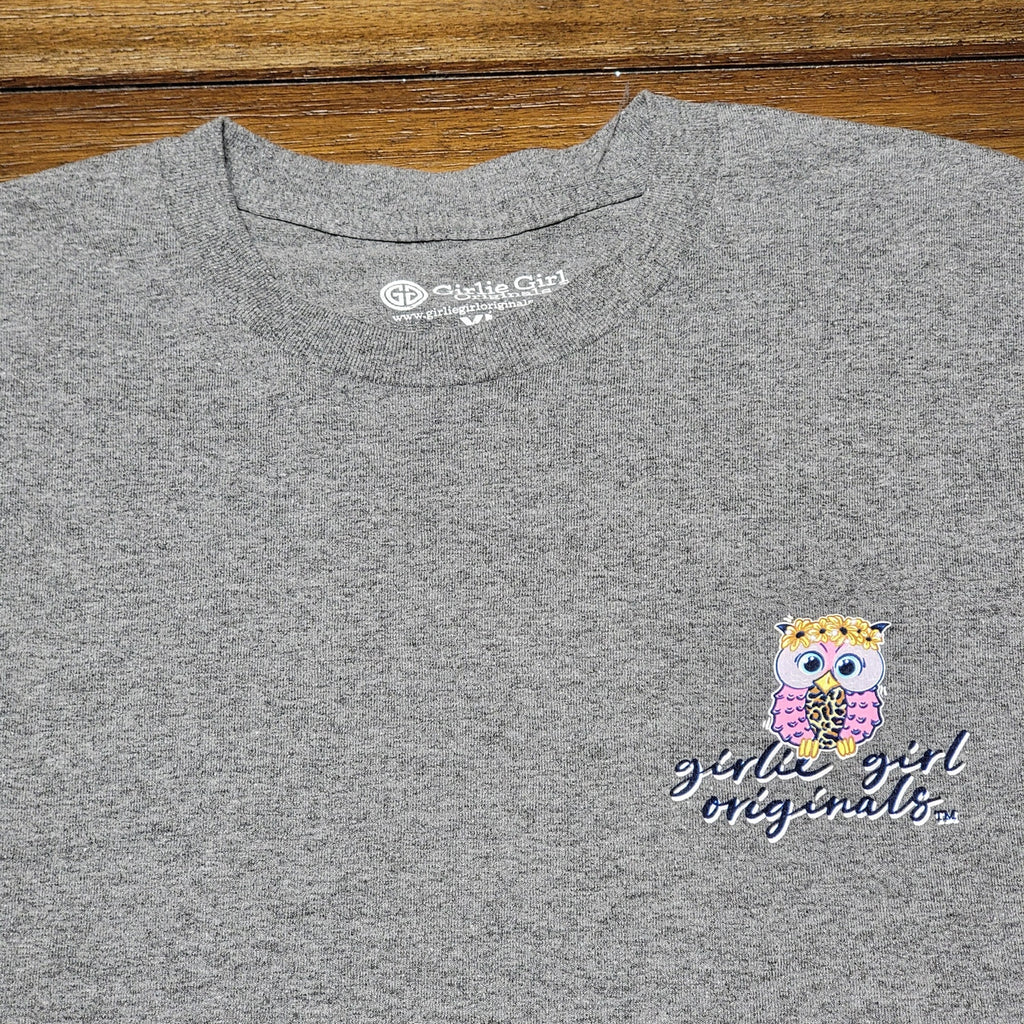 Girlie Girl Originals Grey Tee Owl "Hoot And Hollerin'" - Size XL