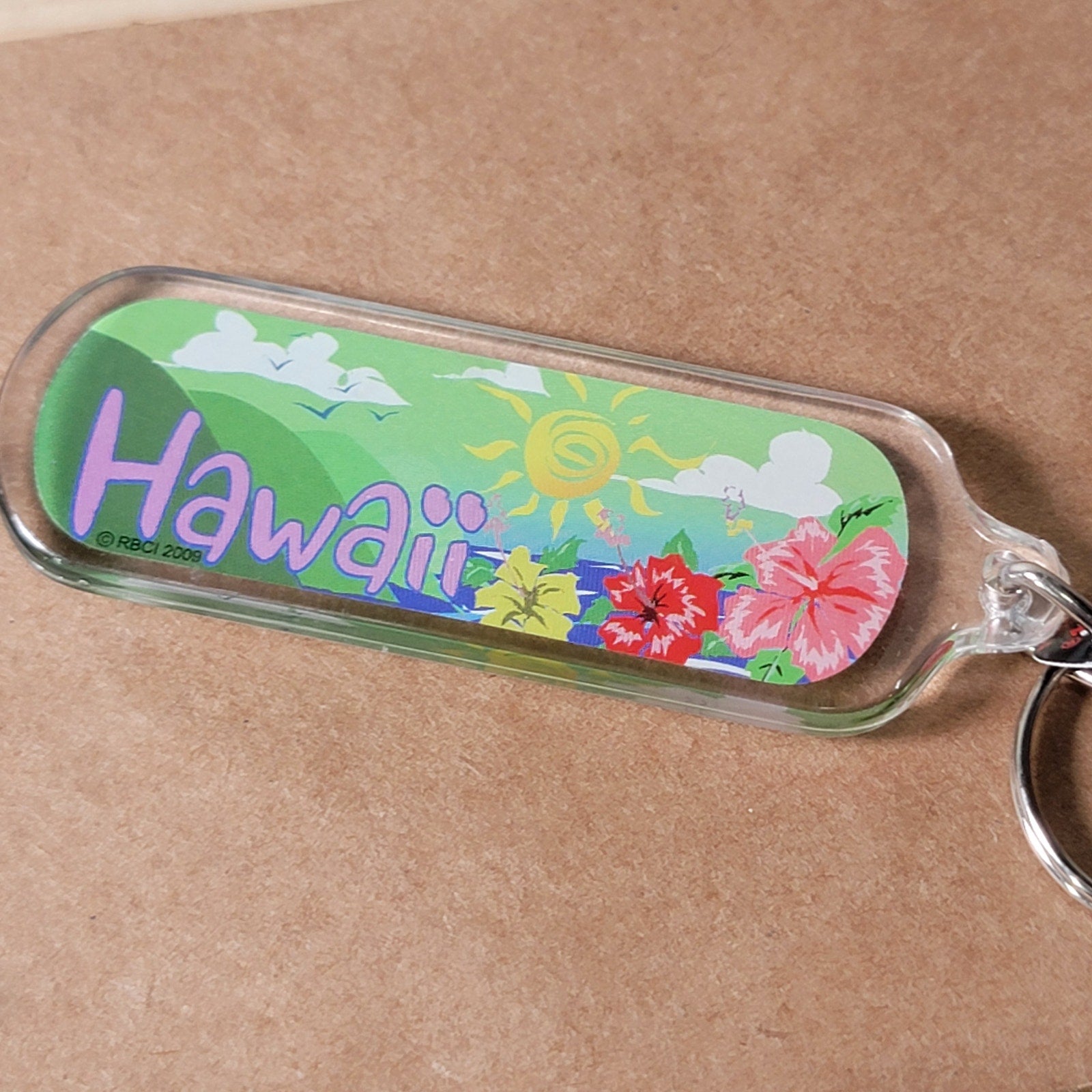 Set of 3 Hawaii Plastic Keychains