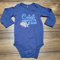 Dark Blue LS Infant Body Suit "Cutest Cowboys Fan" - Size 18m