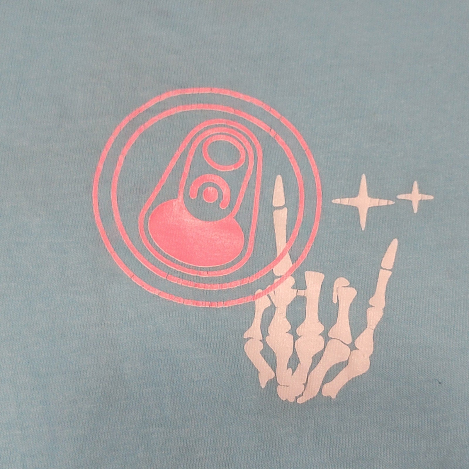 Blue Unisex Tee "Fueled By Energy Drinks And Anxiety" - Size 2XL