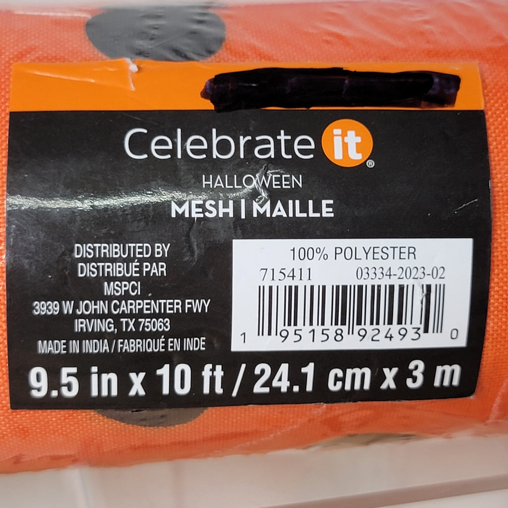 2 Rolls Celebrate It Halloween Mesh 9.5 in x 10 ft - NEW
