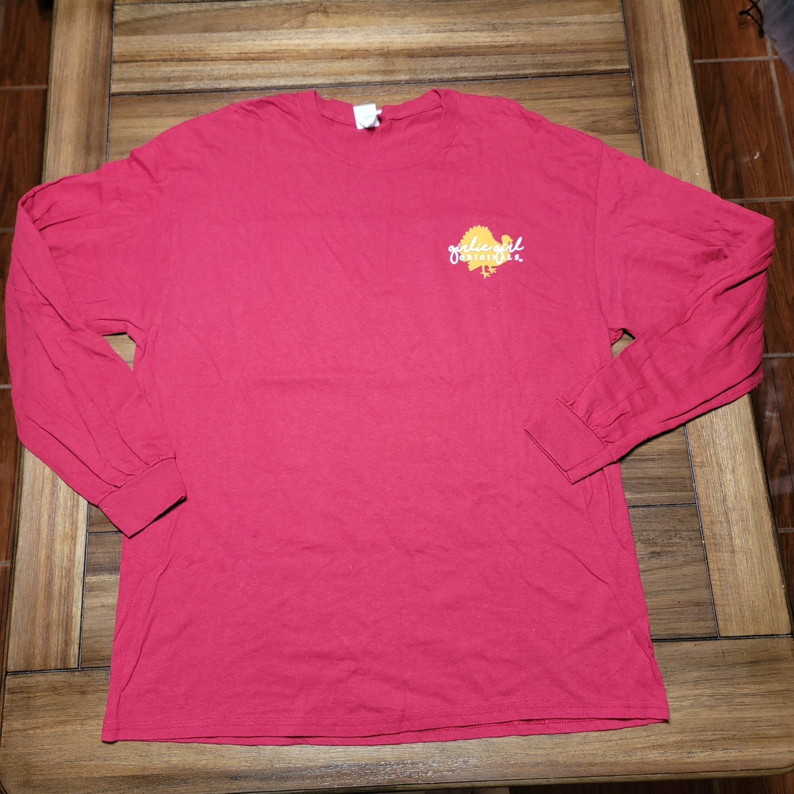 Girlie Girl Originals LS Red Thanksgiving Tee - Size XL