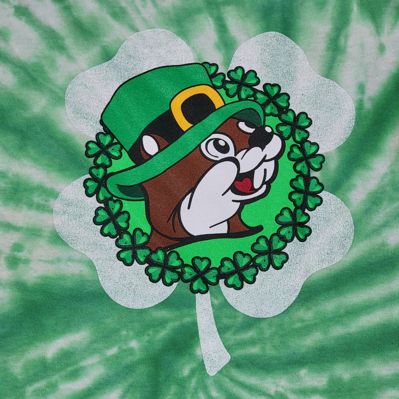 Buc-ee's Tie-dye St. Patrick's Day Tee "Shamrockin' With My Gnomies" - Size XL